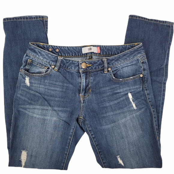 CAbi Slim Boyfriend Distressed Jeans SZ 6 - Picture 2 of 12